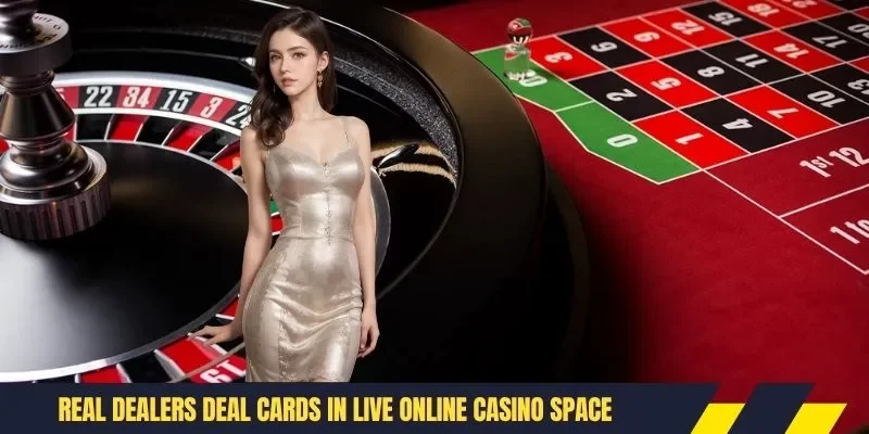 Real dealers deal cards in live online casino space