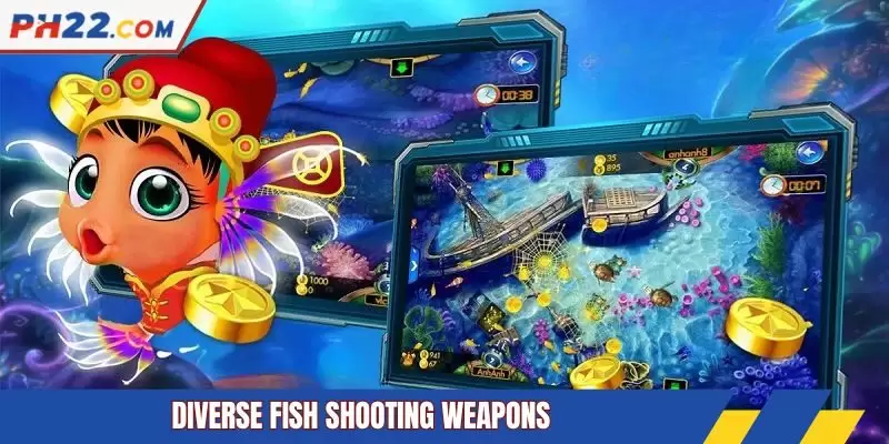 Diverse fish shooting weapons